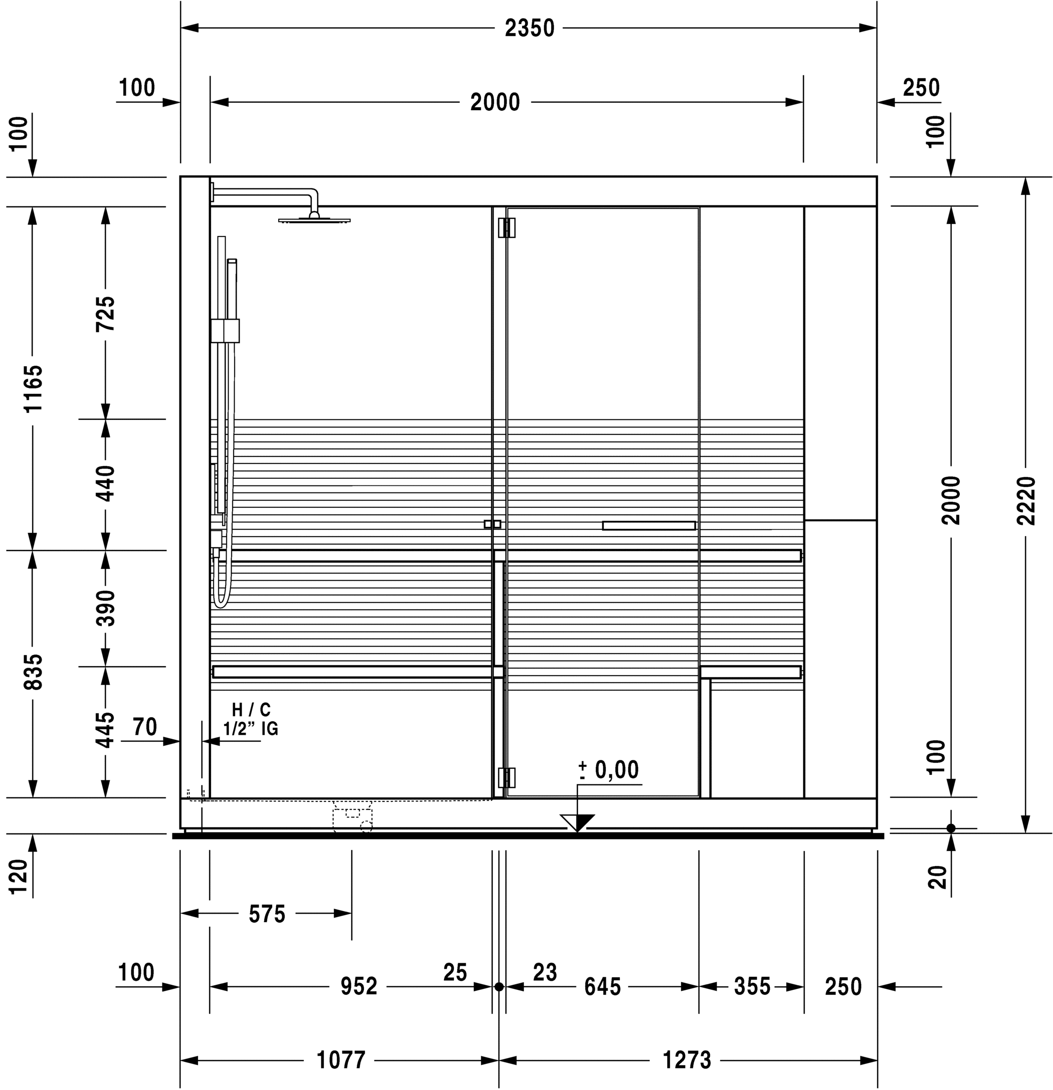 750322002011001 Сауна Inipi Ama, пристенный и угловой вариант Inipi #7503 2350 x 2205 x 2220 мм
Исполнение: белый глянцевый (декор) Белый глянцевый декор Duravit  - Вид №5