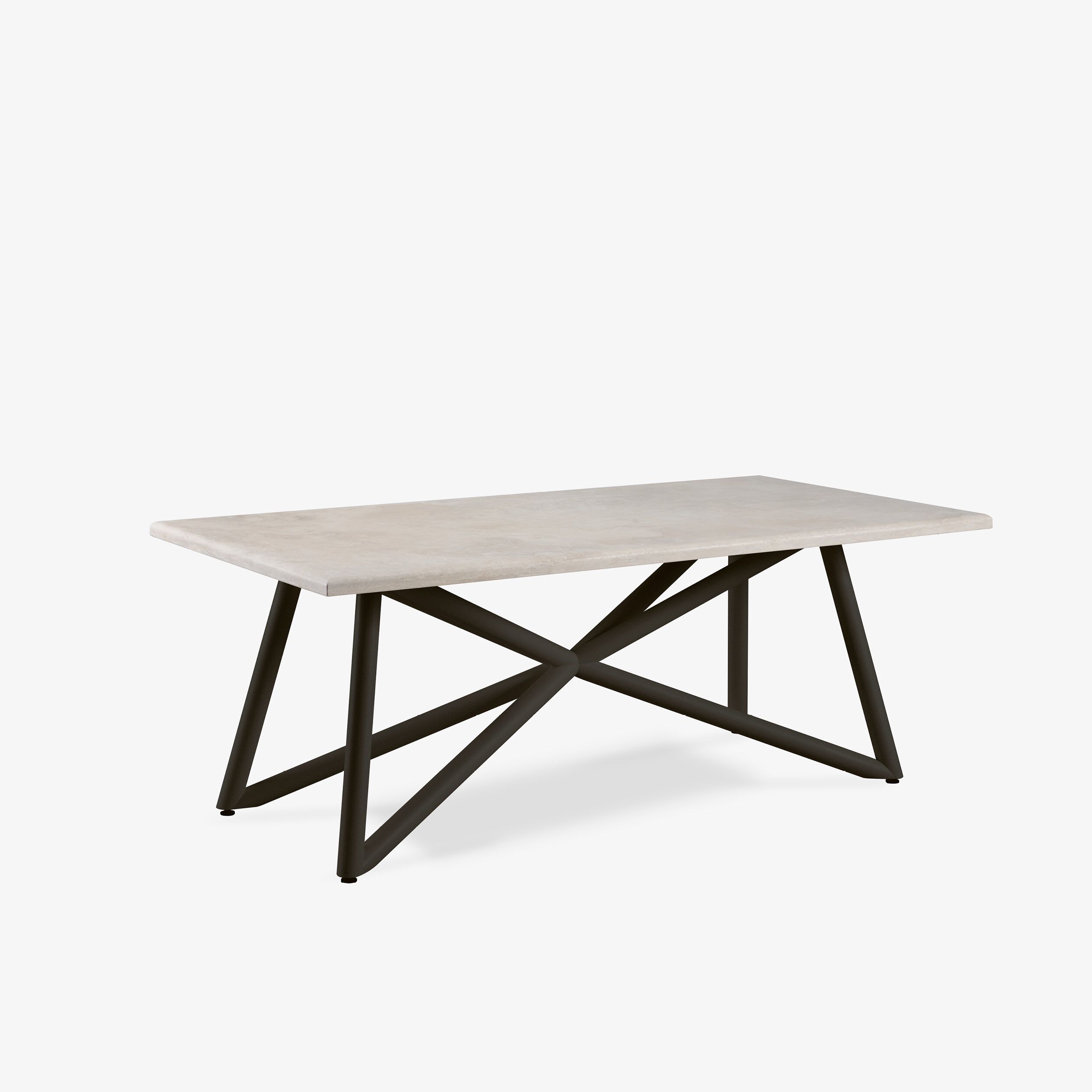 Травертин прямоугольный садовый стол VELTHA® искусство ARCH-00030760 - Вид №3