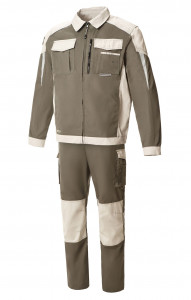 4957106 Костюм  NEW серый хаки с серым песком STATUS  Летняя спецодежда  размер 60-62/182-188