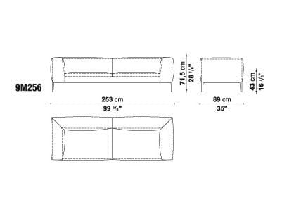 Кожаный диван B&B Italia Michel ARCH-00148502 - Вид №1