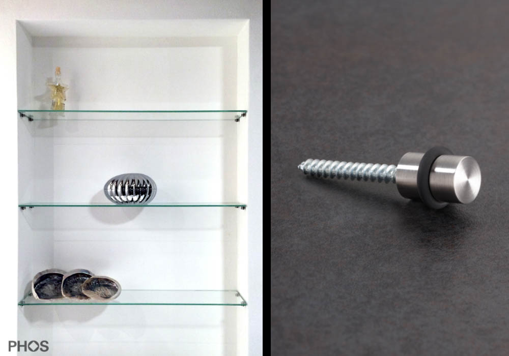 GTA10-15 Полкодержатель ø10 x 15 мм, крепится подвесным болтом M6 PHOS  - Вид №1