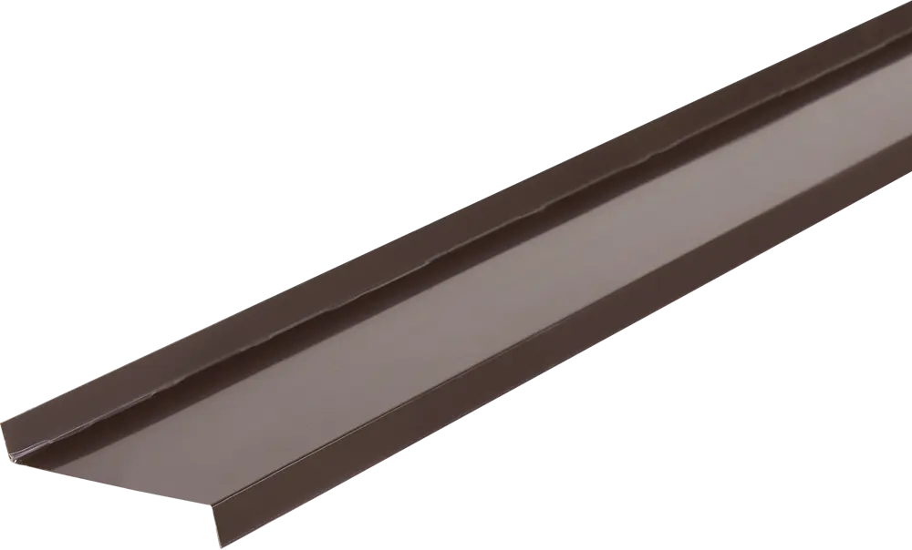 ИНТЕРПРОФИЛЬ | Коричневый оконный отлив 105 мм с защитным покрытием 17880690