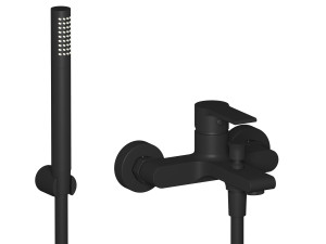 Внешний настенный смеситель для ванны с ручным душем