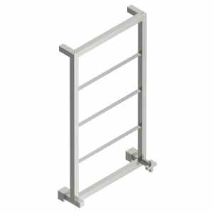 G1T-TWS5H1 Полотенцесушитель Современный квадратный, 5 перекладин, 520 мм x 910 мм, водяной, с 1 декоративной рукояткой Thg-paris Beluga Матовый никель