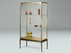 Paolo Castelli Витрина из латуни и стекла со встроенной подсветкой For living