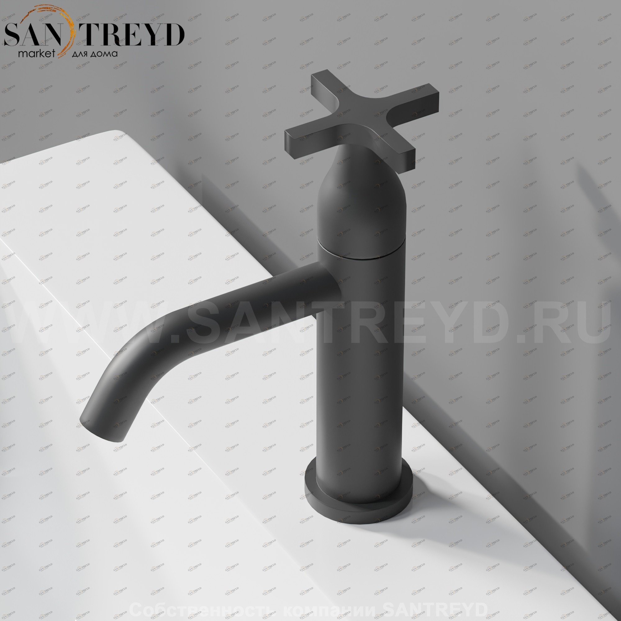 Смеситель AMEM311E MEMORY для раковины черный матовый Agape