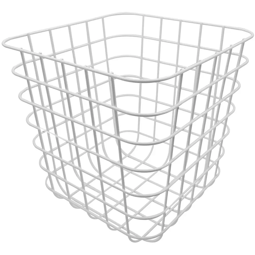 Корзина Spaceo KUB 31x31x31.4 см металл цвет белый STLM-2205087