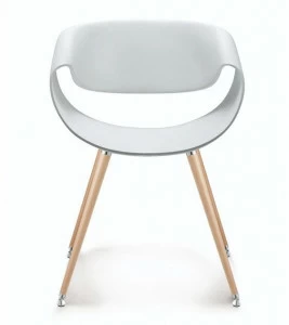ZÜCO Пластиковый стул и буковые ножки с подлокотниками Little perillo Pt 032