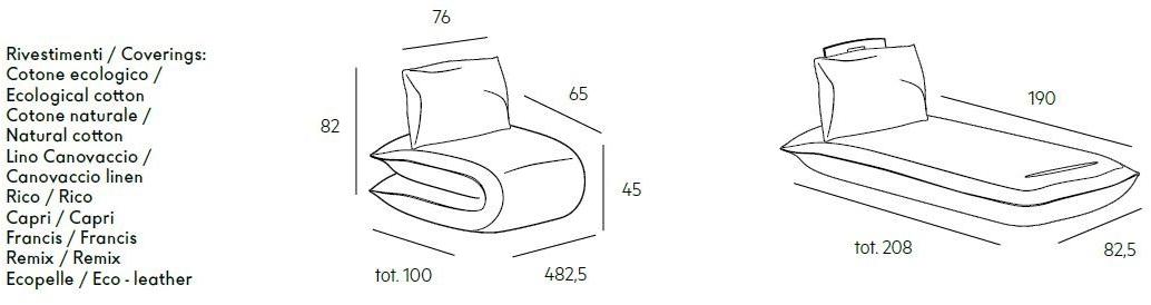 Lago Кресло-футон из хлопка / матрас Chama sun-id-1421827 - Вид №7