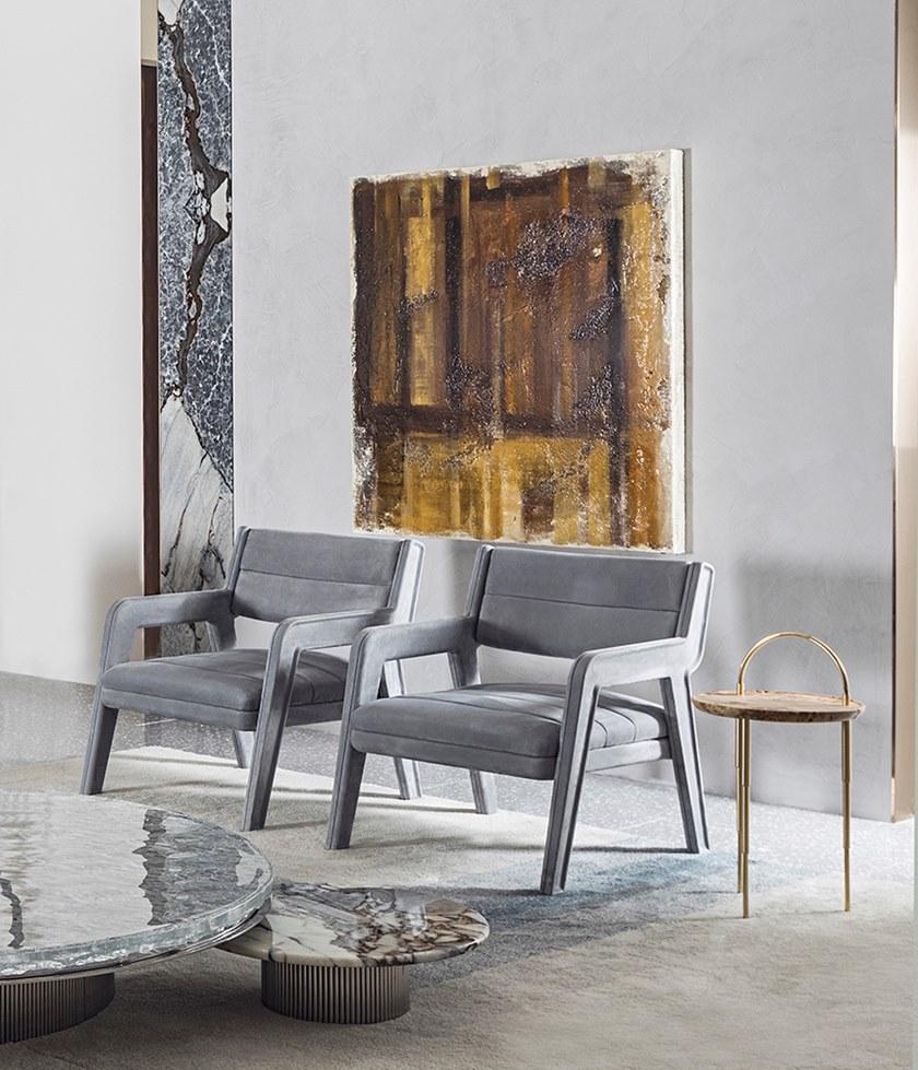 HESSENTIA - Cornelio Cappellini Низкий круглый журнальный столик из вереска тополя Heron sun-id-1347975 - Вид №1