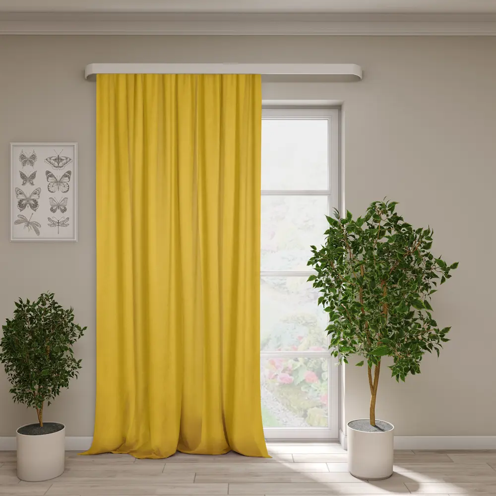 Santreyd Ткань для штор канвас жёлтый 300 см - стильное оформление окон 82910831 STLM-0037873 - Вид №3