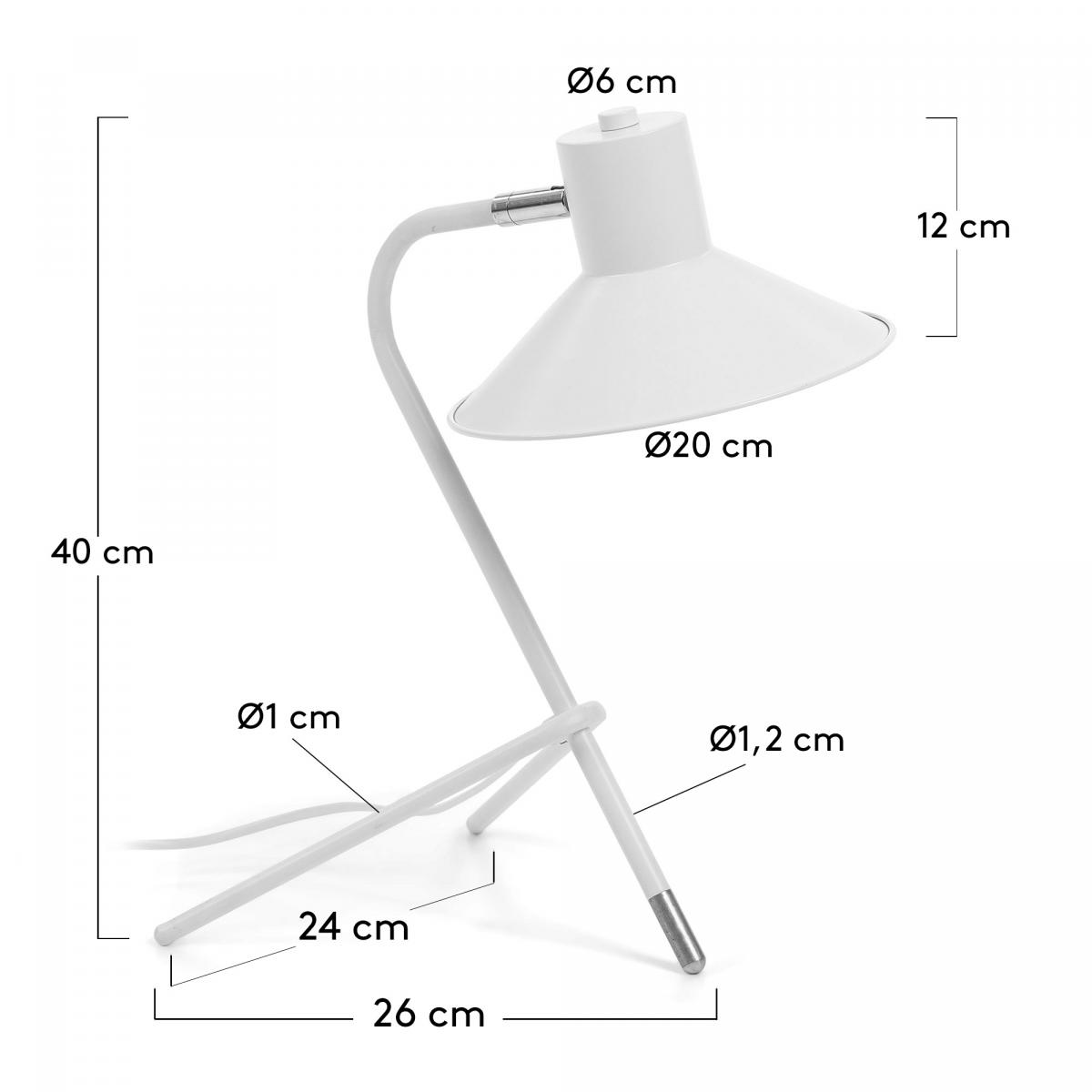 063821 Настольная лампа белая La Forma Neimann  - Вид №1