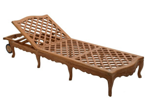 Садовая кровать с откидной спинкой из тикового дерева