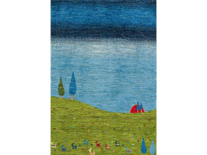 Прямоугольный шерстяной ковер