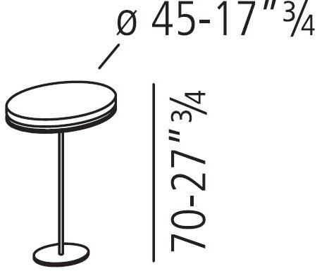 Vibieffe Круглый высокий журнальный столик 9500 9500019  - Вид №3