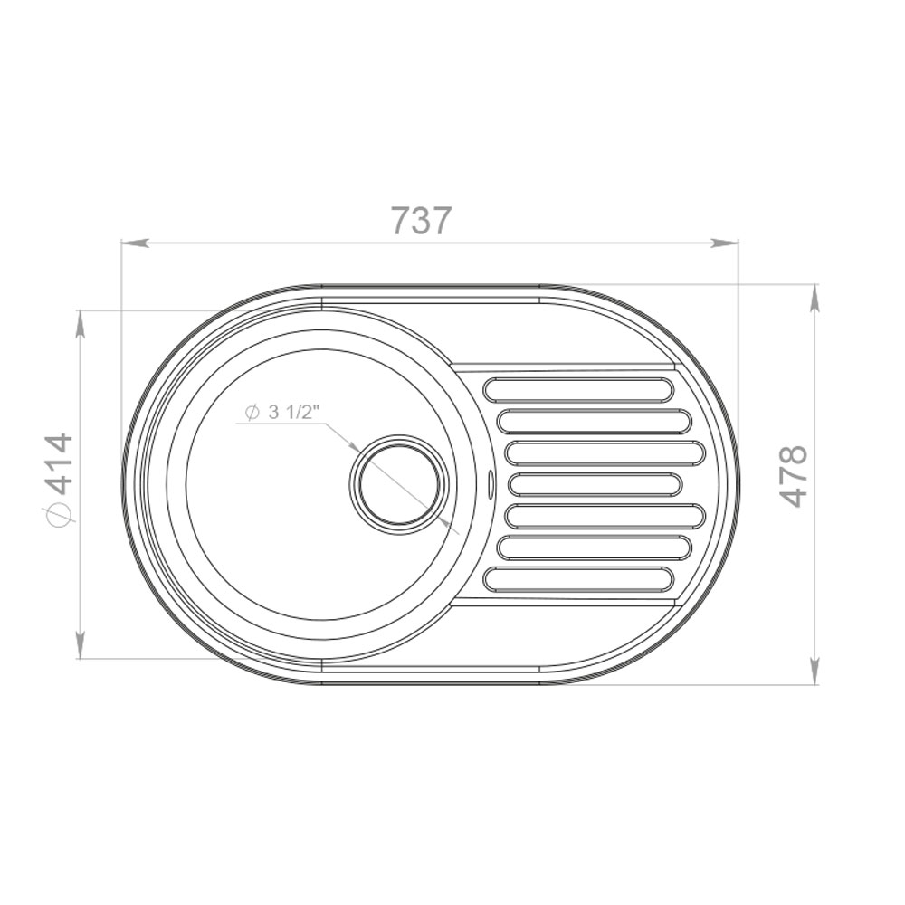 RQ55 белый Мойка кухонная прямоугольная Raiber  - Вид №1