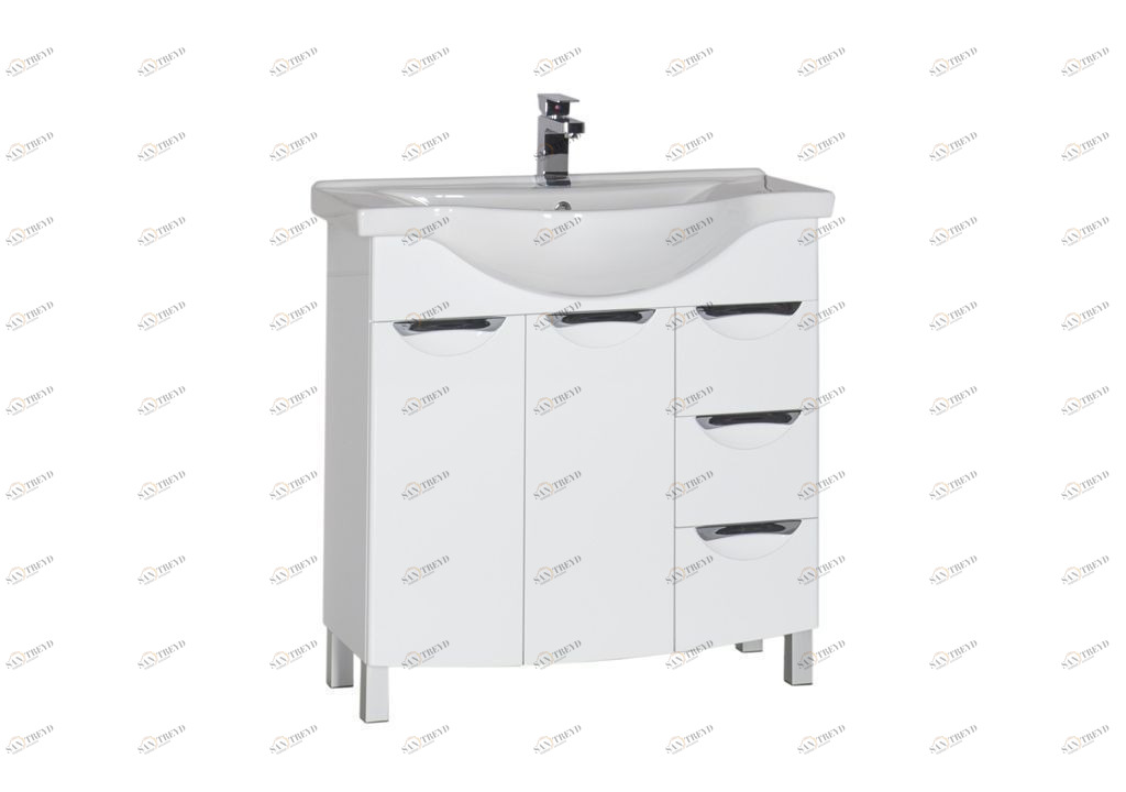 Тумба с раковиной Aquanet Асти 85 белый 0017778600177620