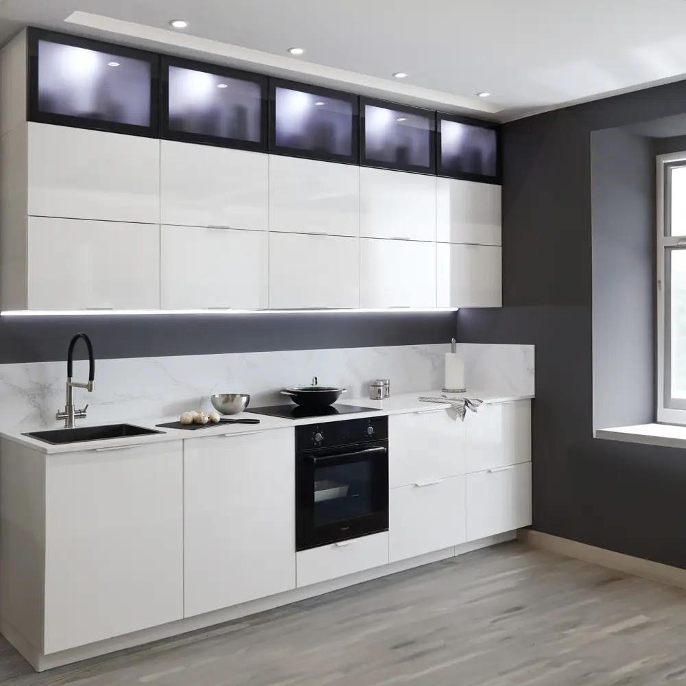 Фасад кухонный DELINIA ID Аша белый глянцевый 44.7x214.1 см 82011173 STLM-0888357 - Вид №7