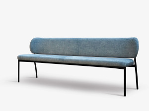 Тканевая скамья со спинкой