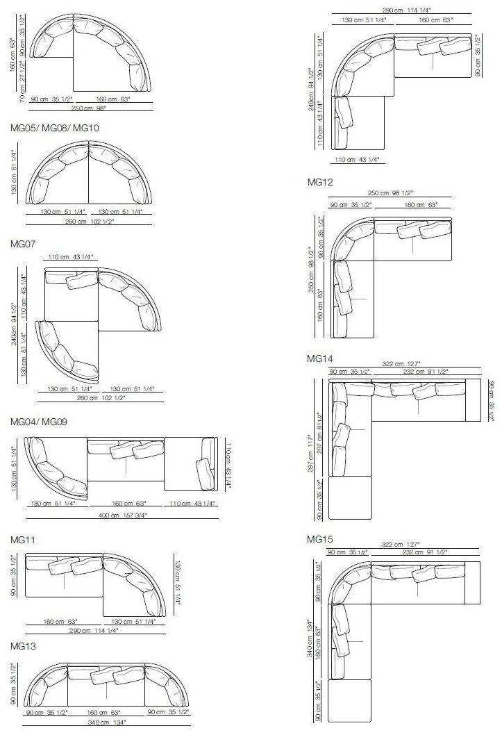 arflex 4-х местный тканевый диван Mangold sun-id-1354189 - Вид №4