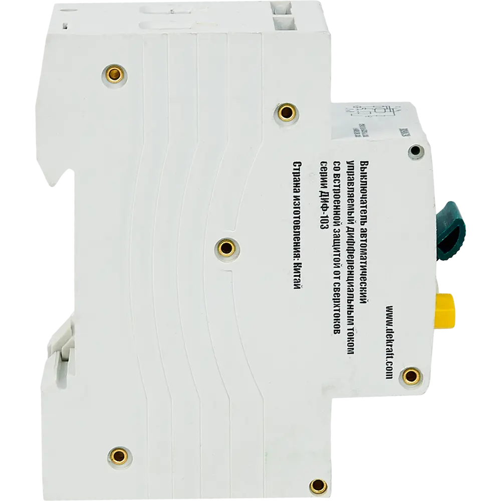 Дифференциальный автомат Dekraft 1P N C25 A 30 мА 6 кА AC 16231DEK 84509411 STLM-2116604  - Вид №3