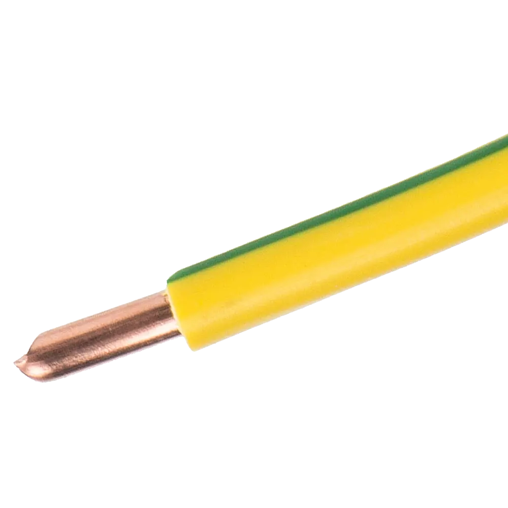 Провод Electraline ПУВ 1x6 мм на отрез ГОСТ цвет зелено-желтый 82532346 STLM-2193099 