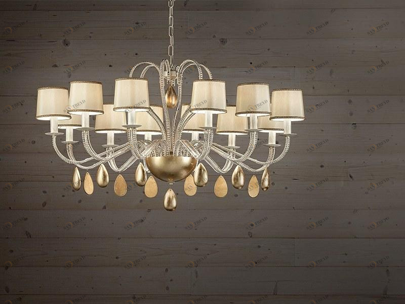 Masiero Металлическая люстра с кристаллами Noblesse sun-id-1502605