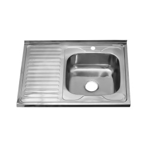 Мойка 8060 R MELANA 0,8/180 ДЕКОР накладная прямоугольная с сифоном (096Dt R *10)