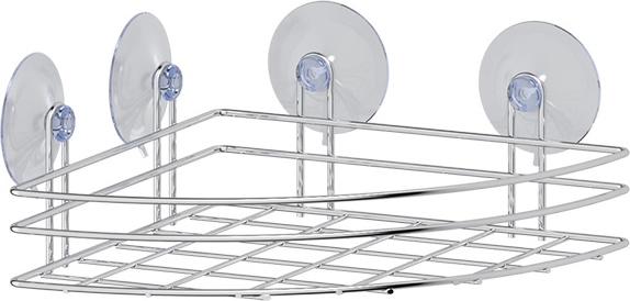 GHI 202 Полочка-решетка угловая на вакуумных присосках 26 cm SORCOSA Plain