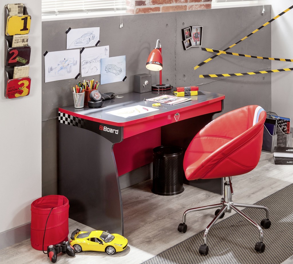 Детский письменный стол с ящиком черно-красный Champion Racer CILEK CHAMPION RACER 00-3832427 Черный;красный Santreyd  - Вид №2