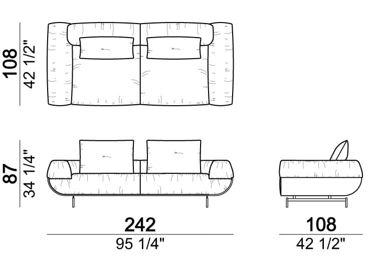 3-местный кожаный диван Arketipo FASTLOVE ARCH-00090570 - Вид №7