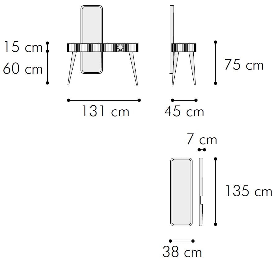 Деревянный туалетный столик SCAPPINI & C Next ARCH-00060282 - Вид №7