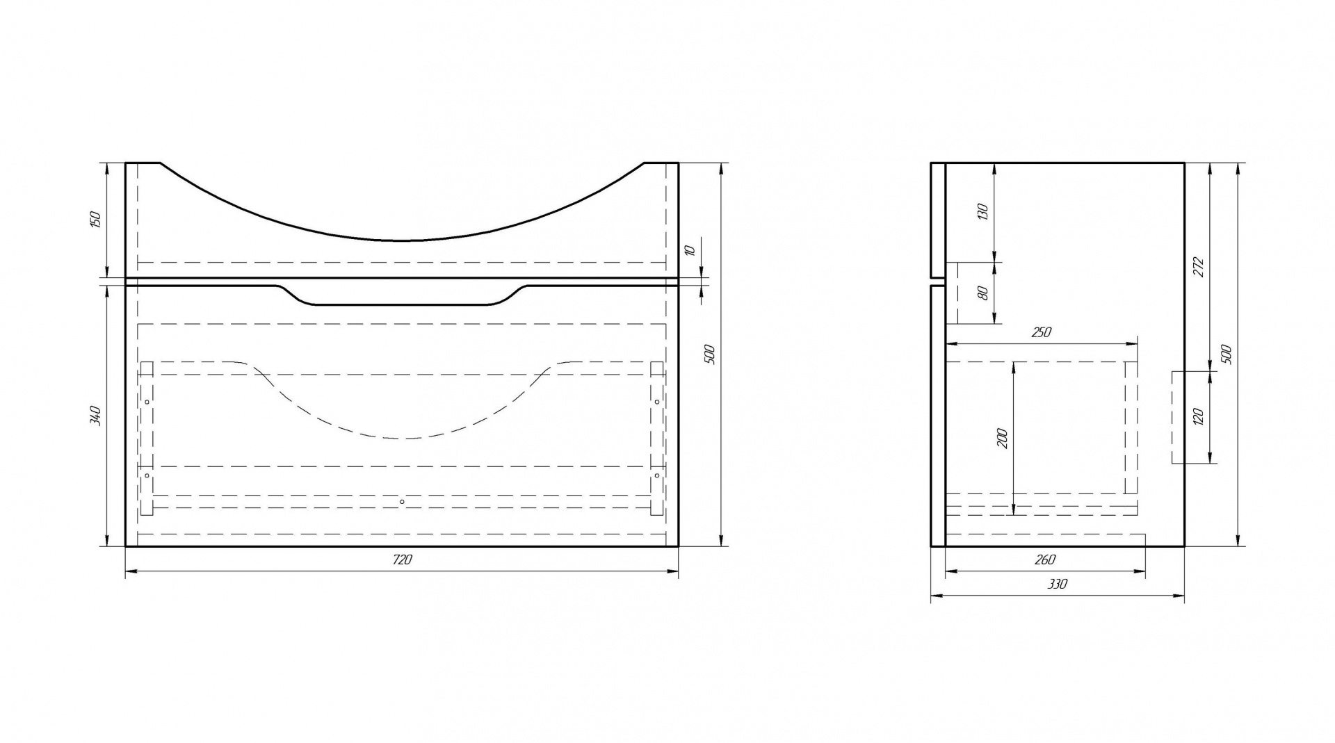 Тумба Laguna 75 DREJA 990102 - Вид №1