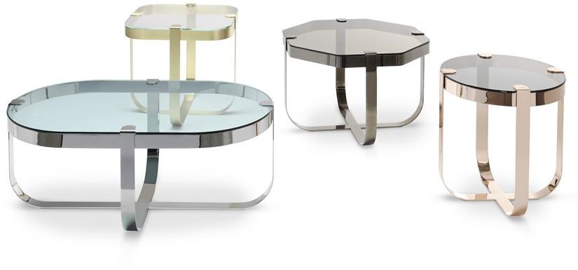 Saba Italia Круглый журнальный столик из железа и стекла sun-id-1365496 - Вид №1
