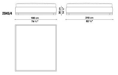 Maxalto Двуспальная кровать из ткани с мягким изголовьем Bauci sun-id-1489264 - Вид №6