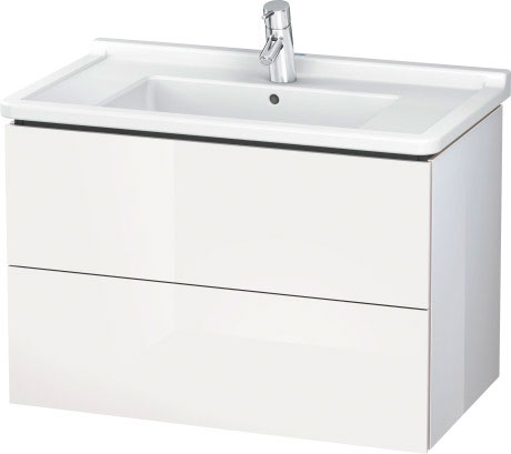 LC626504040 Тумбочка подвесная L-Cube #LC6265 820 x 469 мм Черный глянцевый лак Duravit - Вид №2