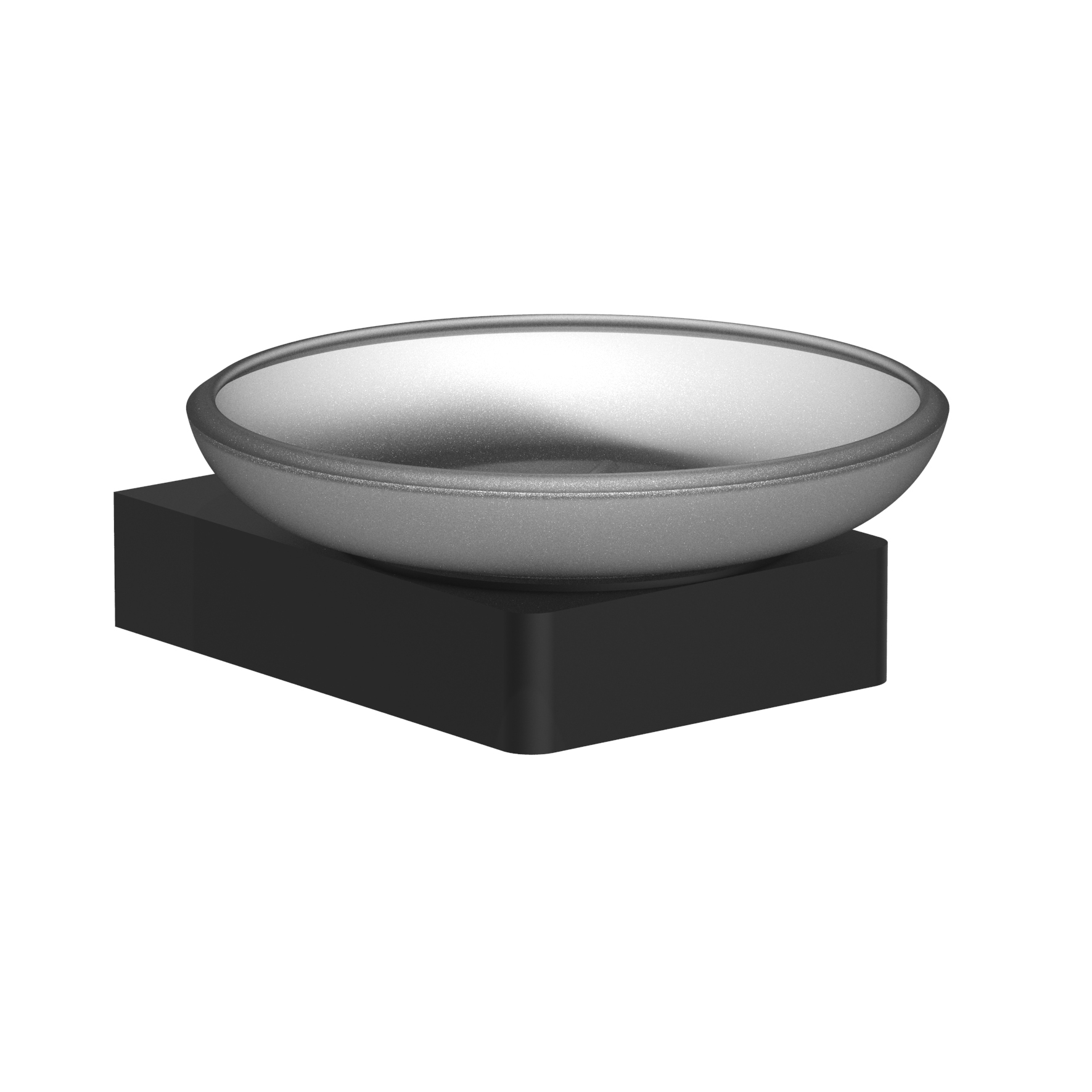 140112001s Мыльница Rita матовая черная Eca  - Вид №1