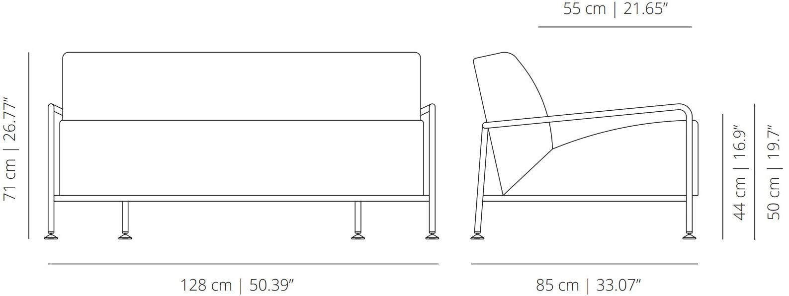 Viccarbe 2-х местный диван Colubi sun-id-1411895 - Вид №4