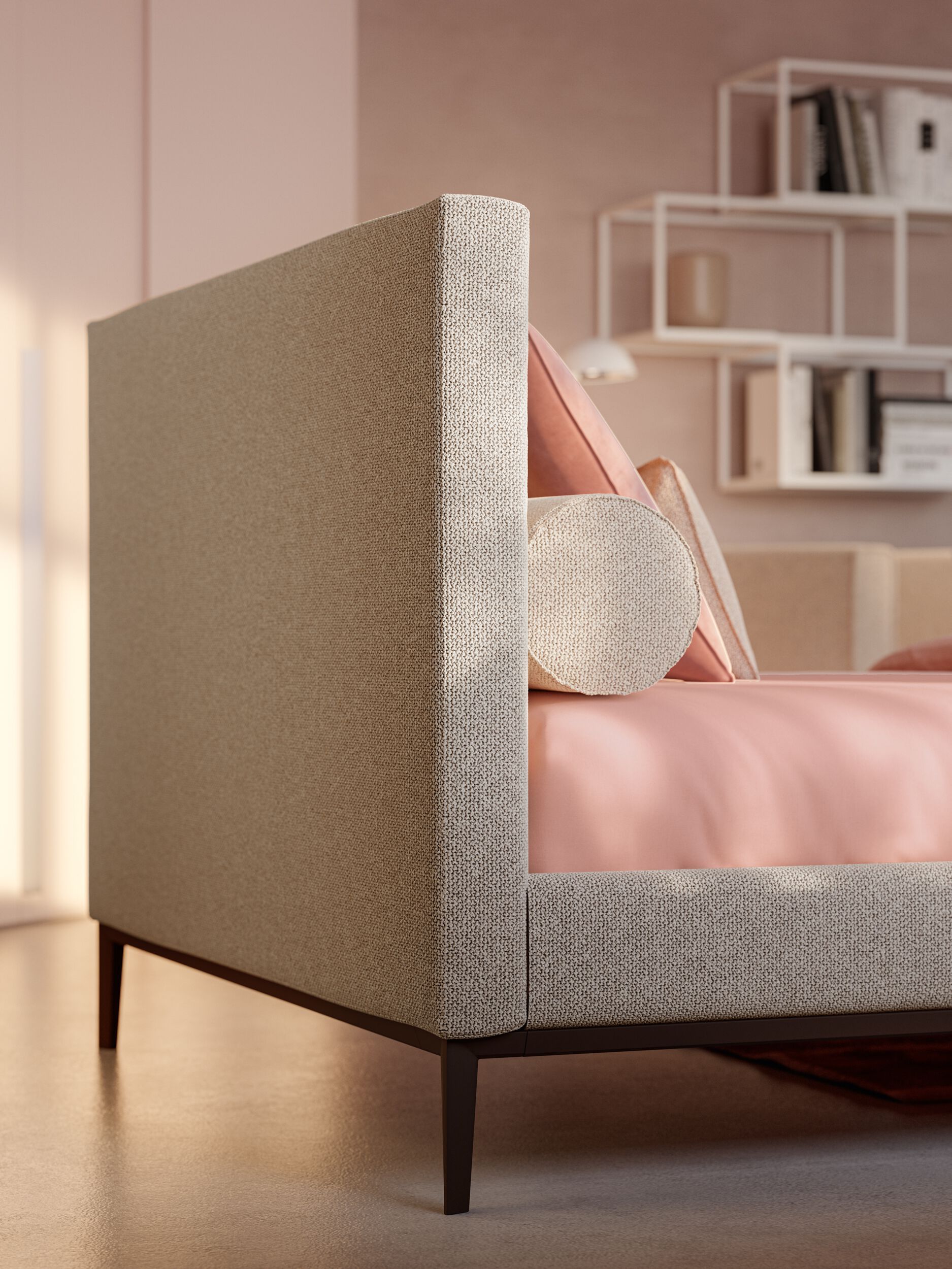 Односпальная кровать с мягким изголовьем Twils ARCH-00098378 - Вид №5