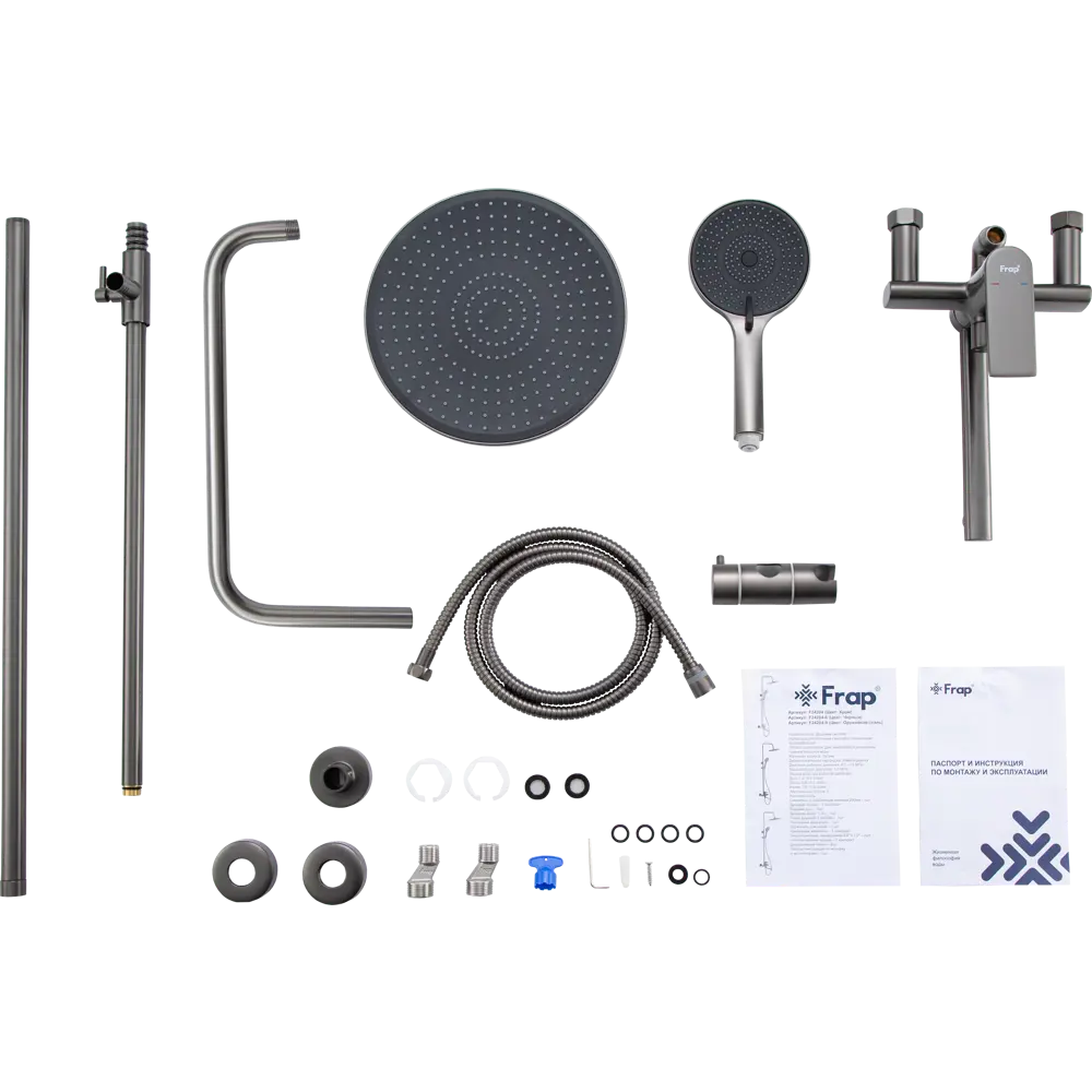 Душевая система Frap Arne со смесителем 3 режима цвет графит STLM-2006197 - Вид №6