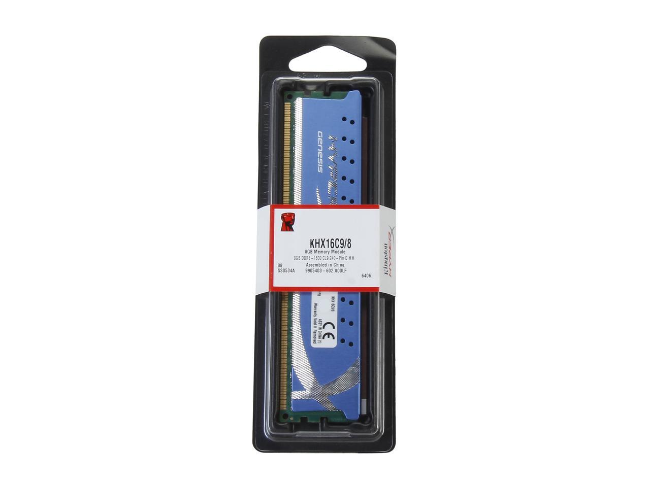 KHX16C9/8 dimm 8gb 1600mhz ddr3 non-ecc cl9 hyper x Kingston Santreyd  - Вид №2