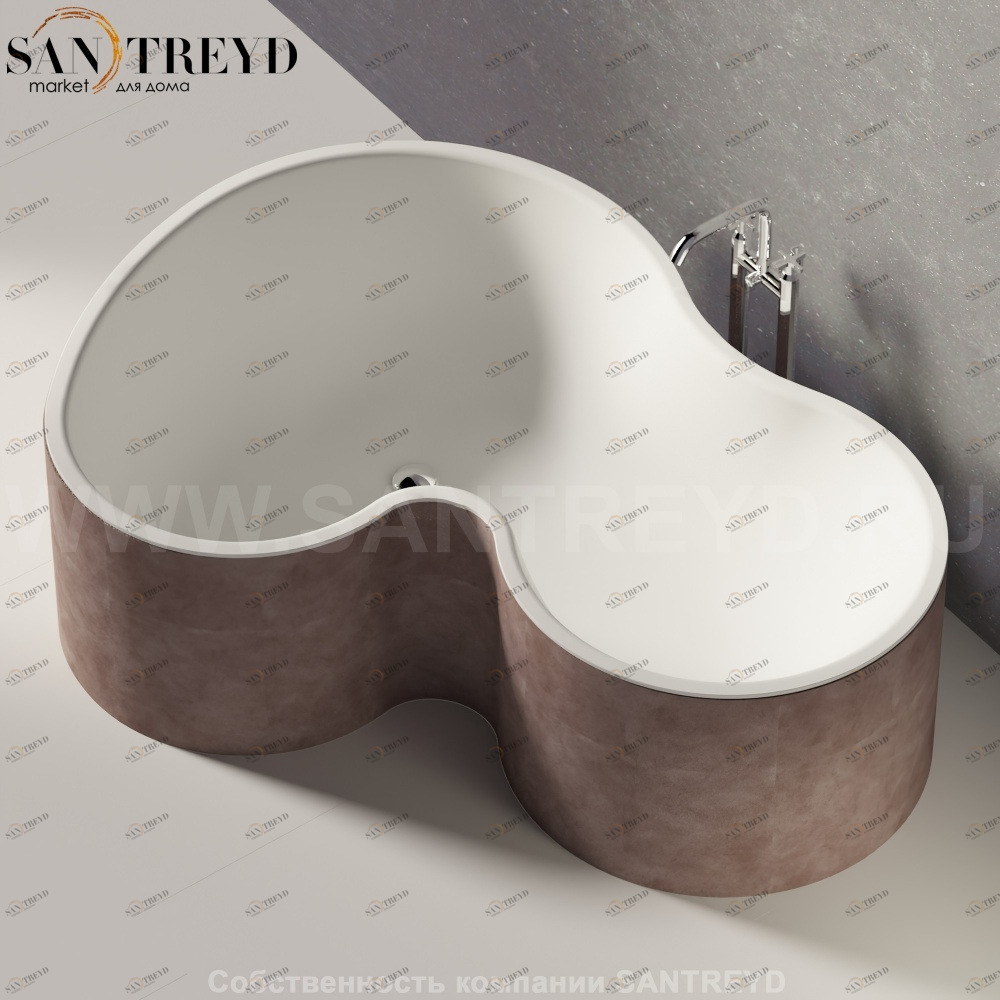 Ванна свободностоящая DR розовая глина Agape AVAS1089ZH0