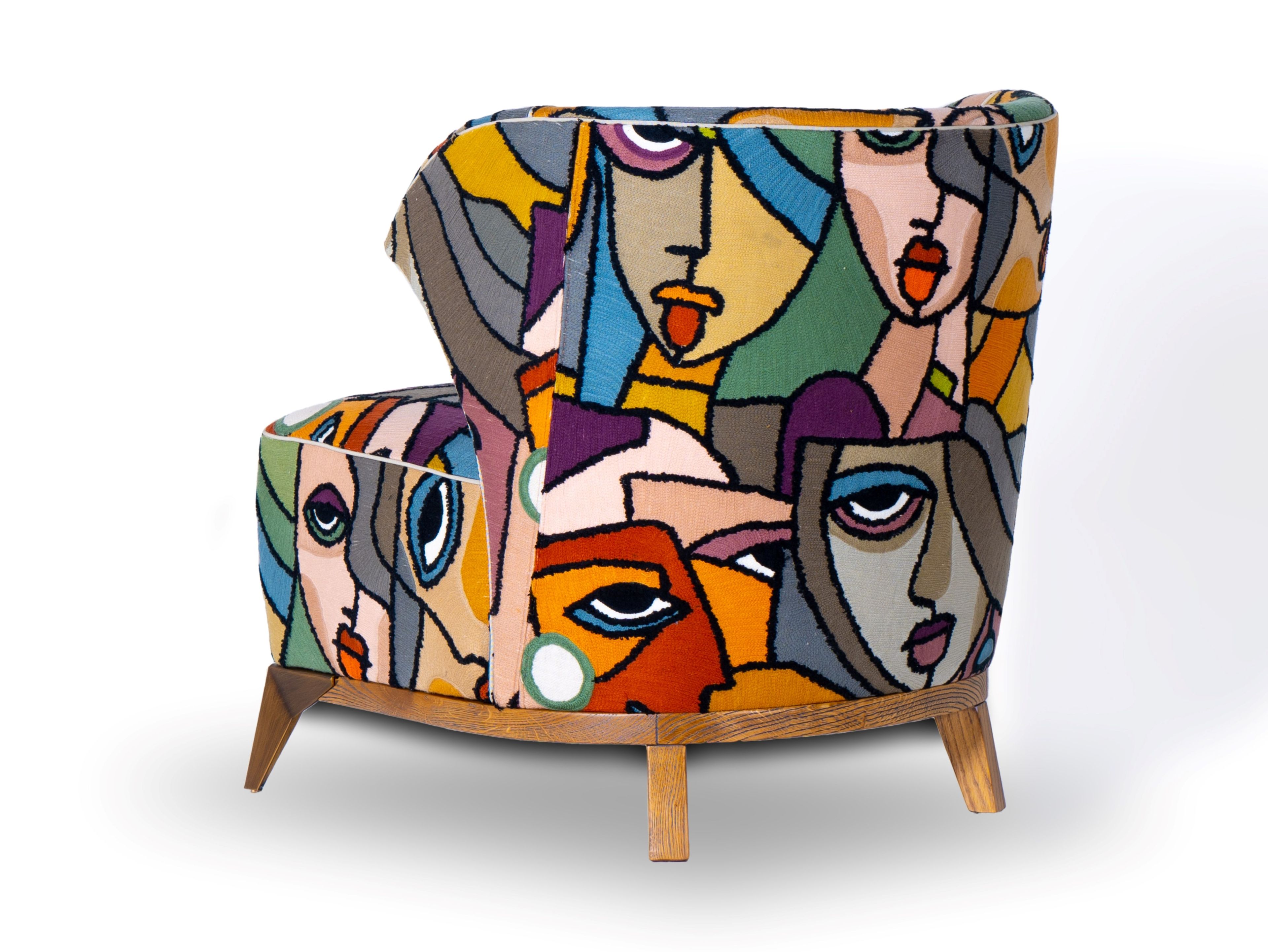 Тканевое кресло с подлокотниками Mantellassi 1926 Agostina ARCH-00022394 - Вид №5