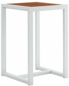 GANDIABLASCO Квадратный садовый высокий стол Dna teak