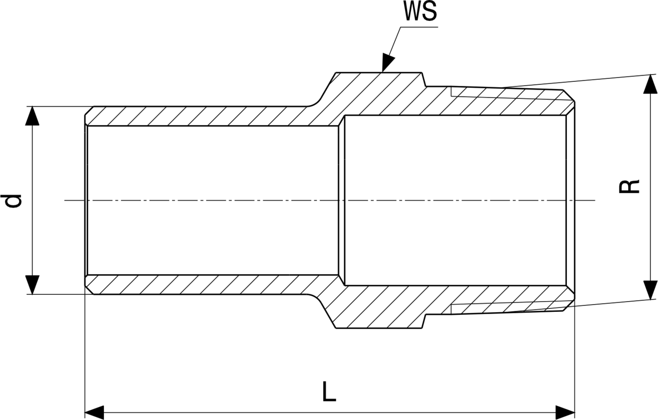 119 676 Модель 2211.1 Трубопроводные системы  Sanpress  Переходники/​переходные угольники Santreyd  - Вид №3