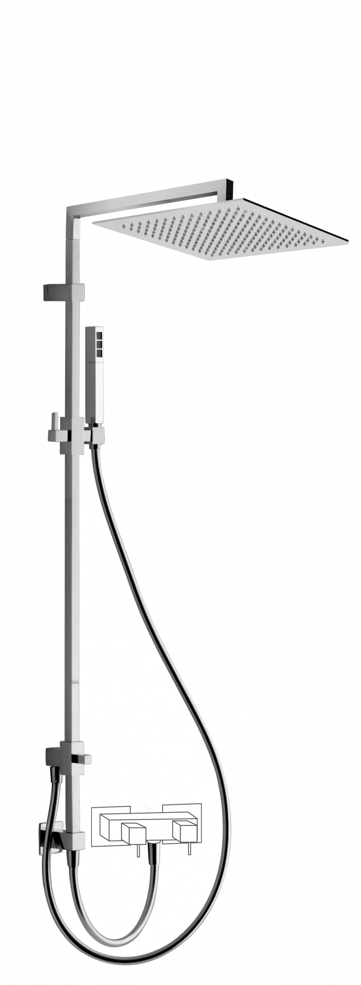 30452/ED-CR CARIMALI Душевая лейка Extreme external, MySlim 