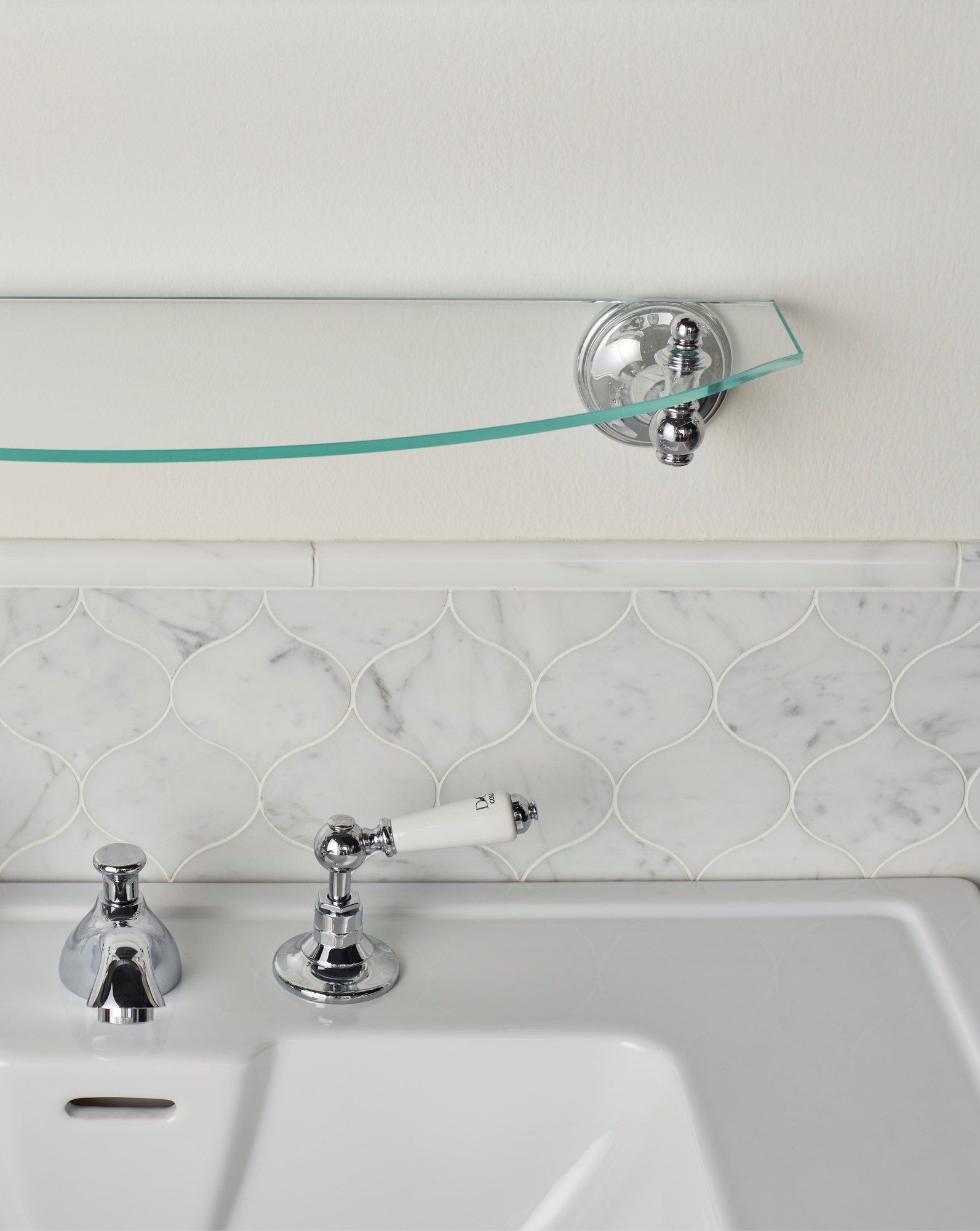 Полка для ванной комнаты из хрусталя и латуни Devon&Devon Kalos ARCH-00074636 - Вид №1