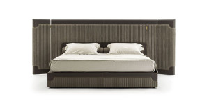 Мягкая кровать из ткани