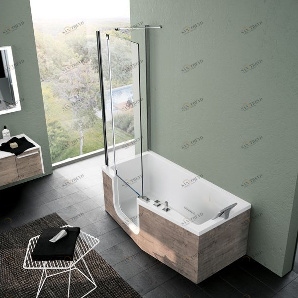 IRI418085TFDA2KIRIS2V80D1K Душевое ограждения на борт вынны Novellini Италия