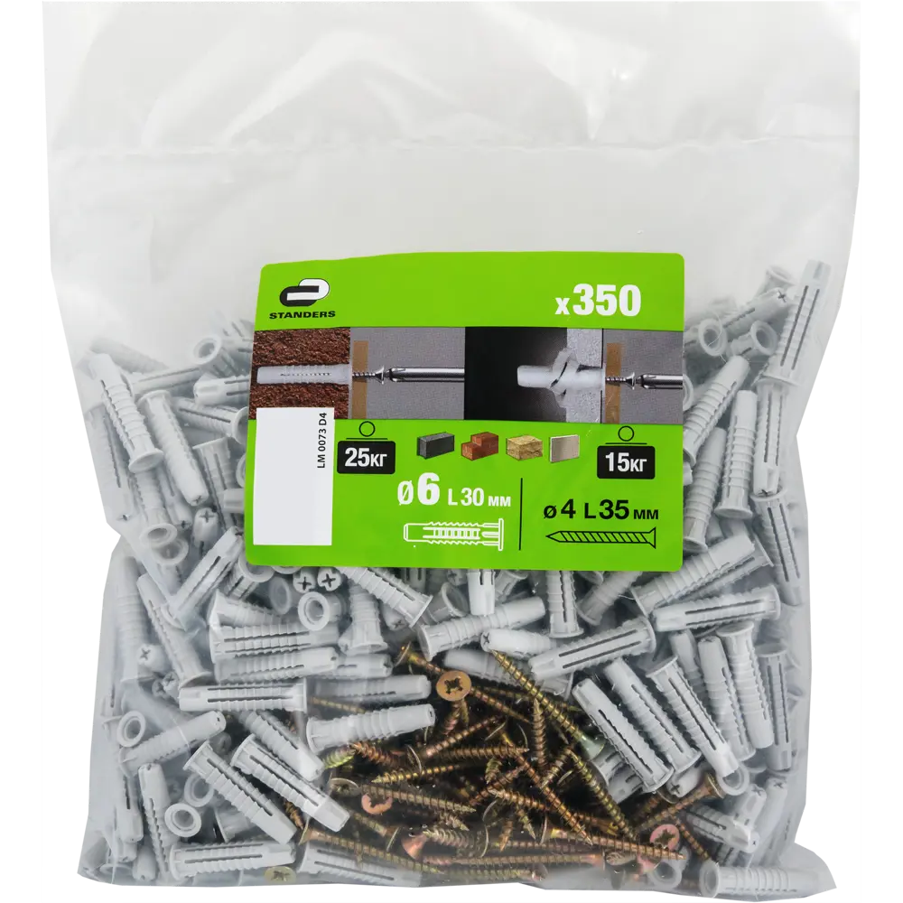 Дюбель для всех типов стен Standers 6x30 мм нейлон цвет серый 350 шт STLM-2073092 - Вид №5